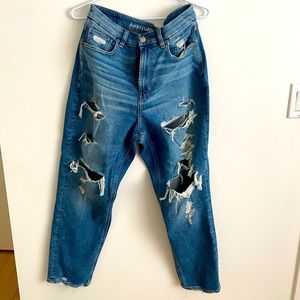 AE Ripped High Waisted Mom Jeans